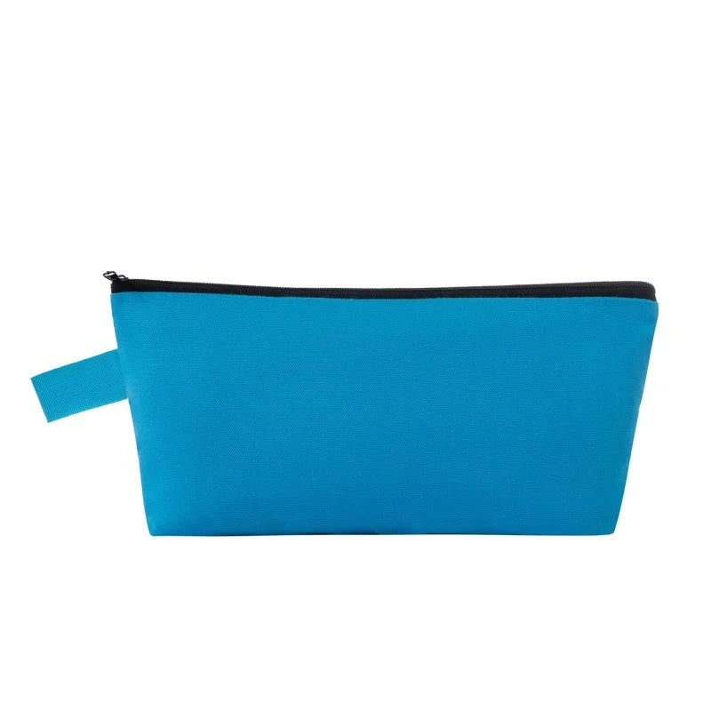10/20Pcs Custom Logo Colored Canvas Pencil Case with Zipper Handheld Makeup Bag DIY Stationery&Cosmetic Storage Organizer Pouch