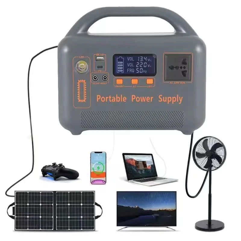 400W Portable Power Station Solar Generator 220V 192Wh LiFePO4 Power Bank for Camping Emergency Energy with Solar Panel Charger