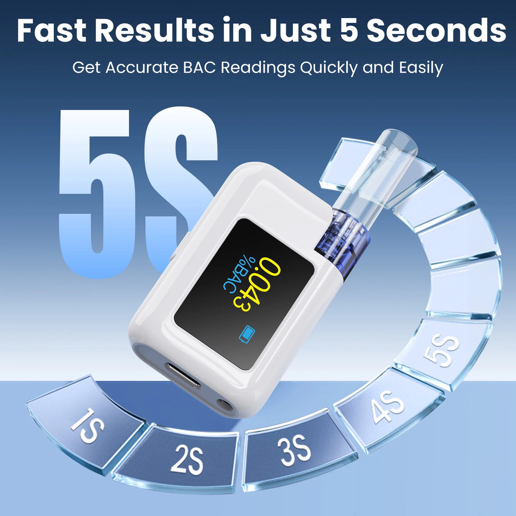 Professional Digital Alcohol Tester Breathalyzer Alcotester with LCD Screen for Alcohol Detection
