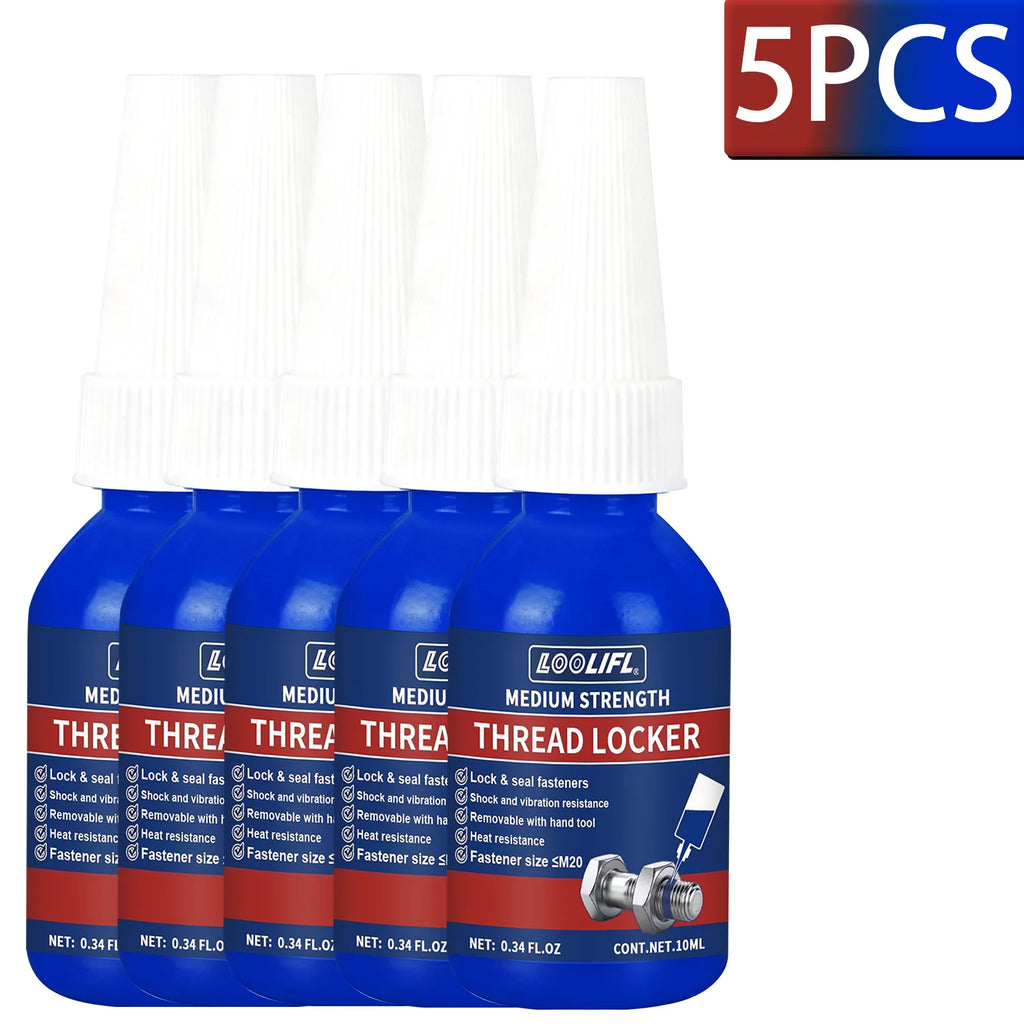 50ML 243 Blue Medium Strength Threadlockers,Universal Thread Adhesives,For All Metal Threaded Components,Removable Waterproof