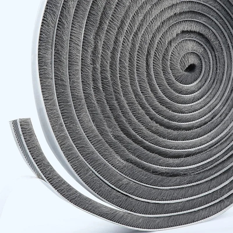 10Meters Brush Strip Self Adhesive Door Window Sealing Strip Home Door Window Sound Insulation Seal Film Door Swal Weather Strip