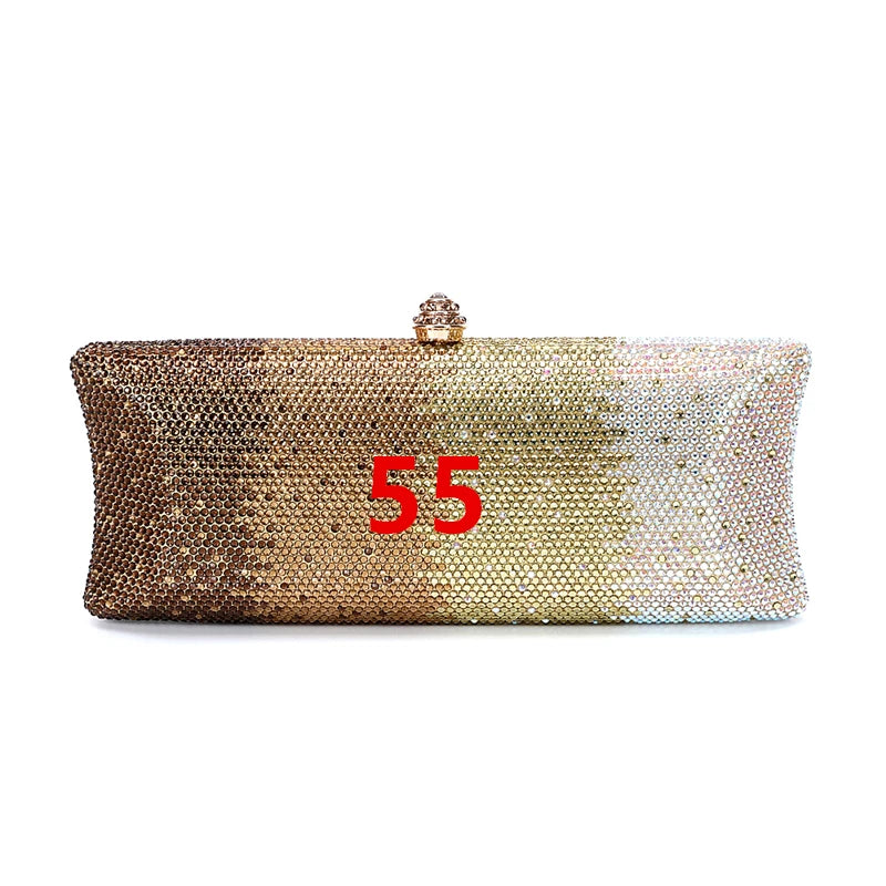 Women's Sparkling Rhinestone Dragonfly Evening Clutch Bag Glamorous Beaded Design for Parties & Events Can Be Matched with Shoe
