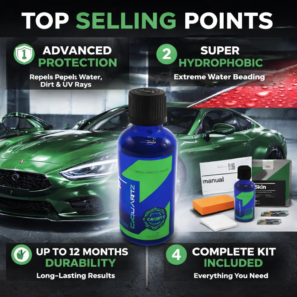 CAR CQUARTZ Skin 2*50Ml PPF Vinyl Nano Coat UV Protection for Wrapped Vehicles with Vinyl Film UVA UVB Resistant