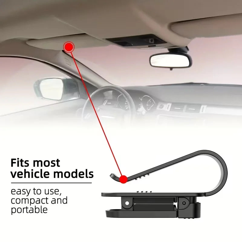 Car Sun Visor Sunglasses Clip Holder Stable Eyeglasses Hanger Card Ticket Organizer Interior Storage Clip Car Decor Accessories