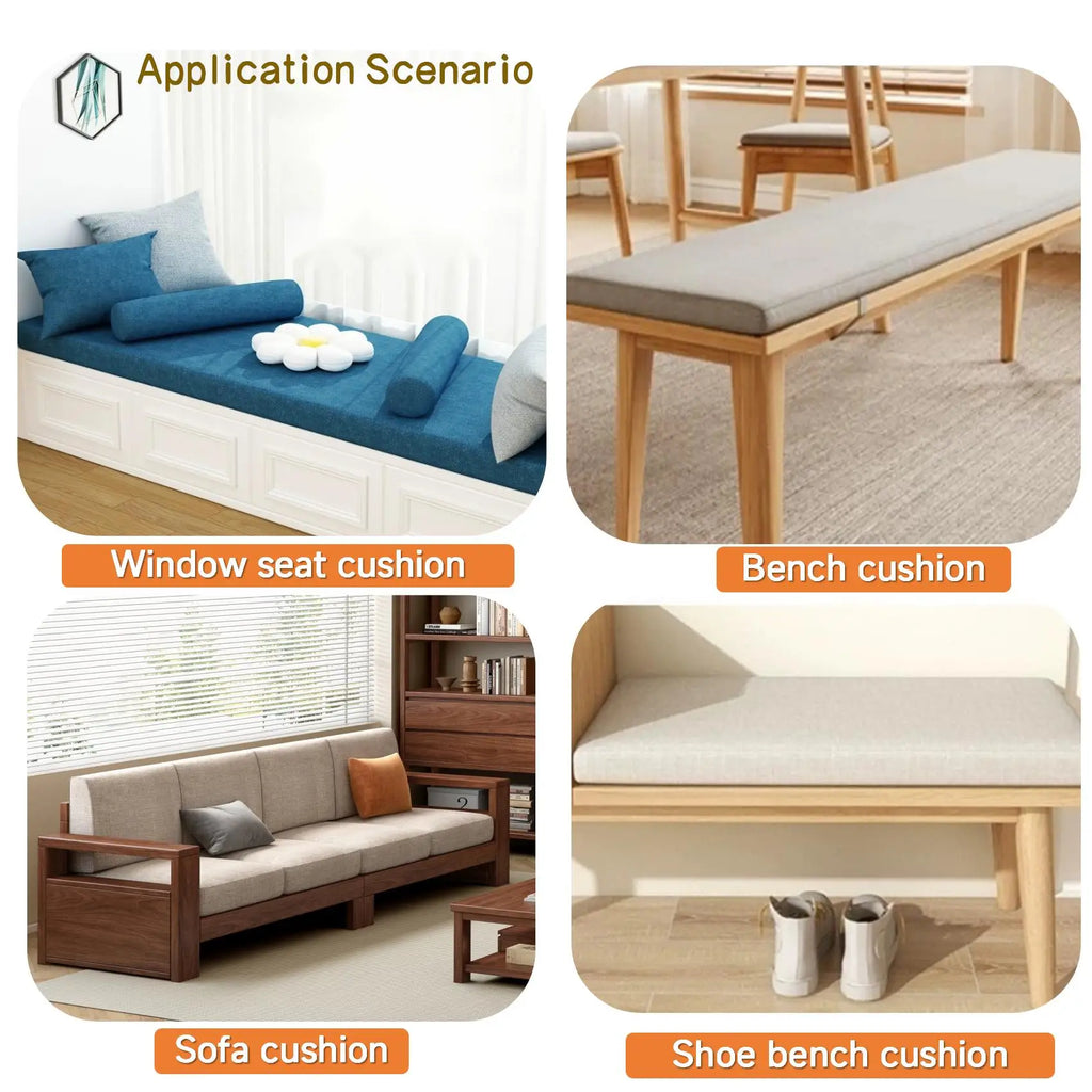 Custom Bench Cushion Seat Pad Long Mattress Sofa Chair Seat Pad Decorative Garden Shoe Box Bay Window Pads ,Swings Pillow
