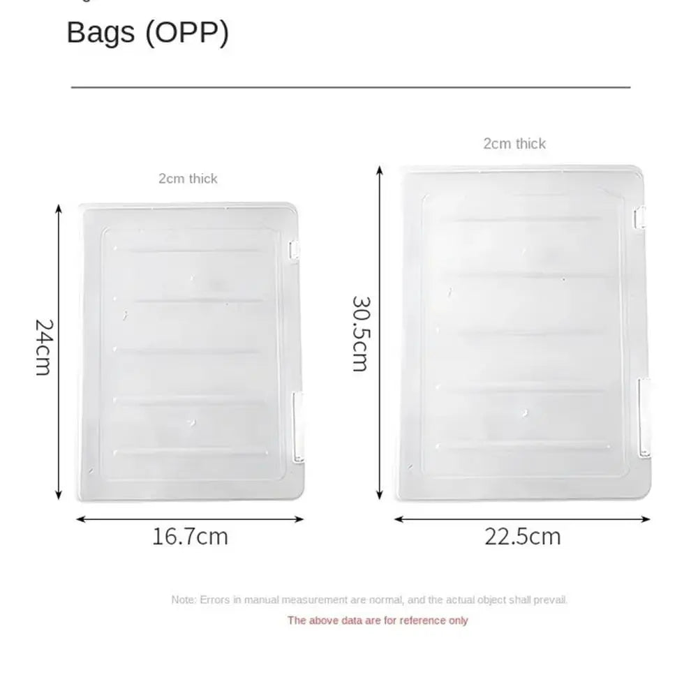 Plastic A4 Transparent Storage Box Portable Visible File Storage Cases Clear Anti-skid Buckle Puzzle Storage Holder Office