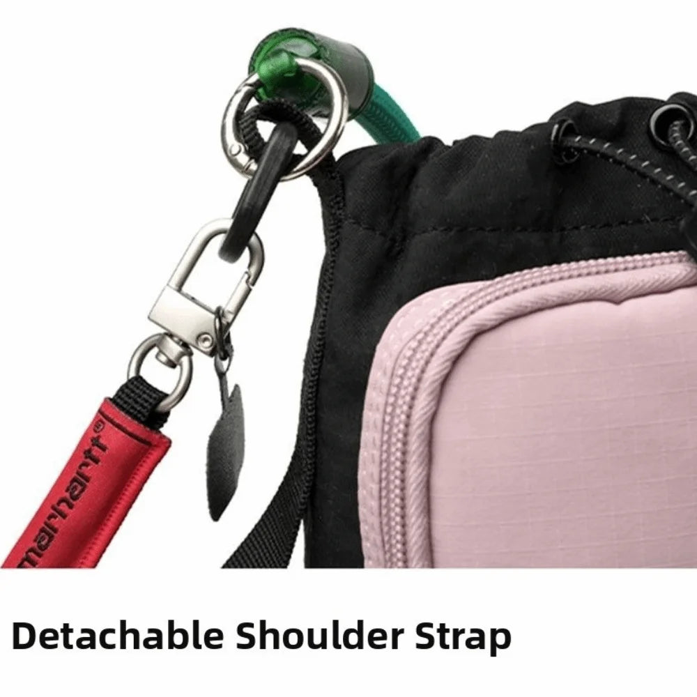 Lightweight Travel Crossbody Bag Waterproof Large Capacity Drawstring Bucket Bag Quick-drying Drawstring Closure