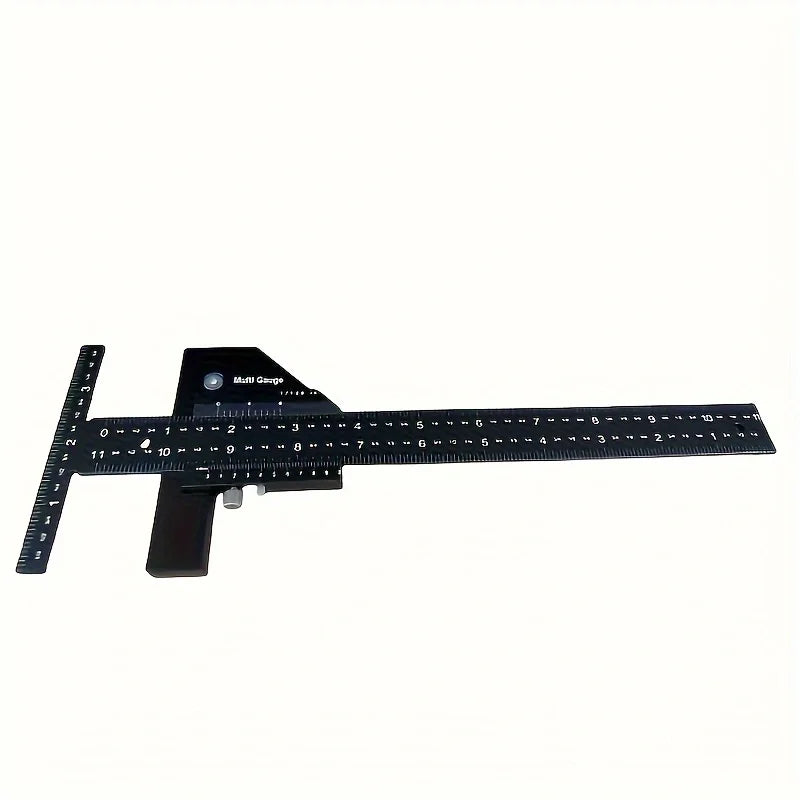 Multifunction 0-280mm Marking Depth T Ruler Measuring Tools Woodworking Sliding Gauge Aluminum Alloy Scribe Woodworking DIY Tool