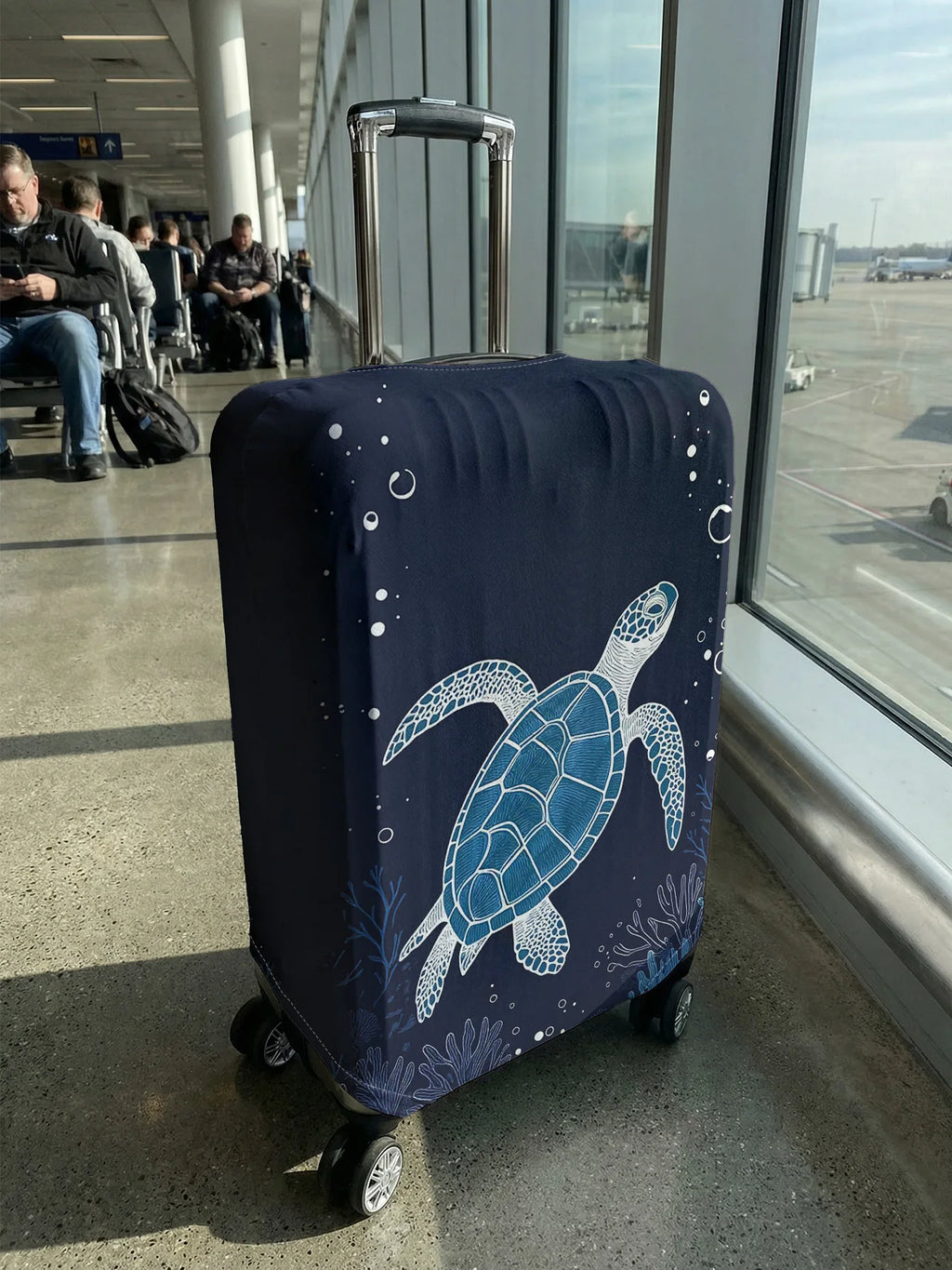 Turtle Coral Luggage Protection Cover, suitable for 18-32 inch luggage covers, luggage handle gloves, travel accessories