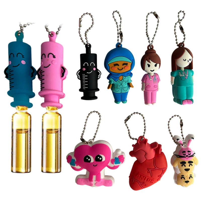 Ampoule Bottle Opener Keychain Syringe-Shaped Medication Vial Cutter Nurse Doctor Ampoule Bottle Breaker Aid Nurse Tool