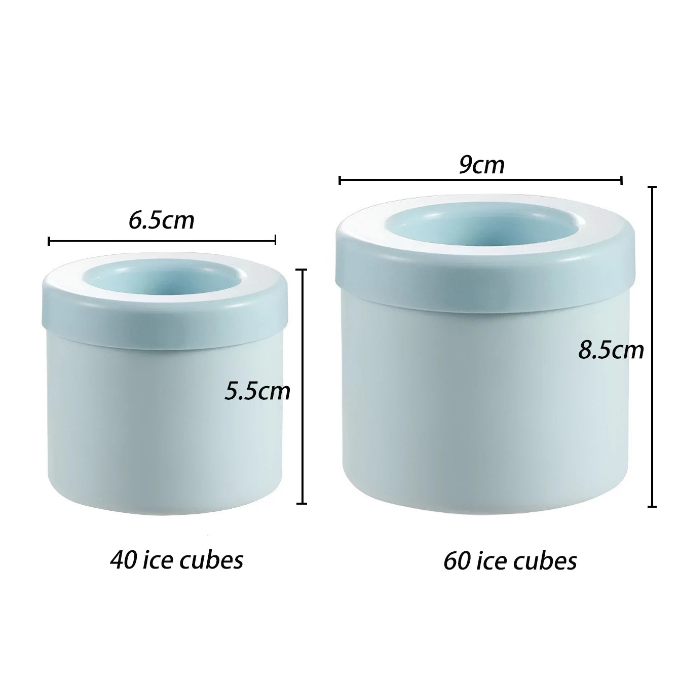 40/60 Ice Cubes Silicone Mold Round Ice Bucket Ice Storage Box Household DIY Refrigerator Freeze Ice Maker Creative Barware Tool