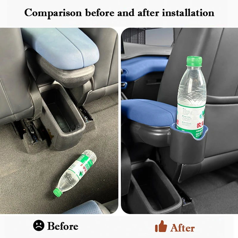 For BYD Seagull Dolphin Mini Surf Center Console Armrest Rear Cup Holder Rear Seat Drinks Storage Holder Interior Accessories