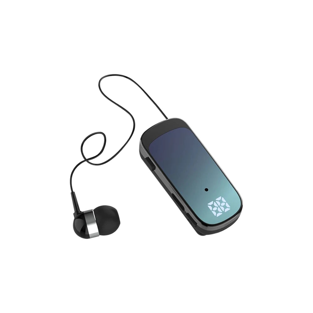 K65 Wireless Bluetooth-Compatible Headset Lavalier Retractable Cable Smart Single Ear In-ear Sport Earphone Led Digital Display