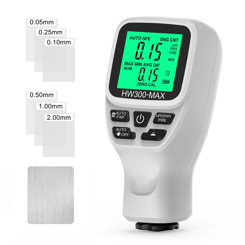 Car Paint Film Tester LCD Display Car Coating Thickness Gauge 0-2000UM Coating Measuring Tools Automotive Paint DFT Meter