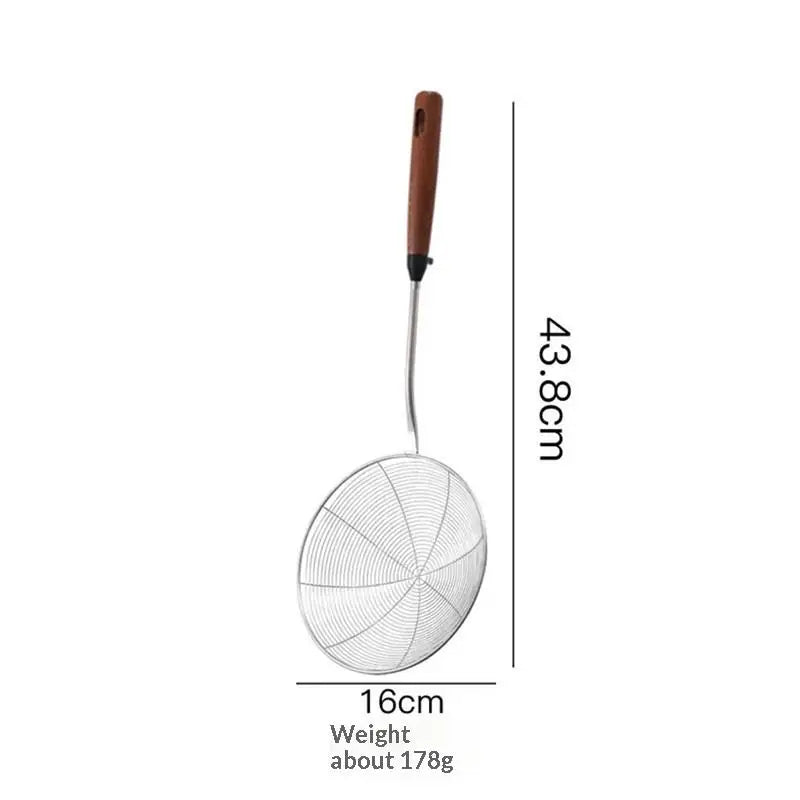 1Pcs Stainless Steel Turner With Wooden Handle Heat-Resistant Long Handle Soup Ladle Spatula Kitchen Cooking Utensils