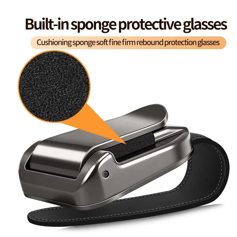 Luxury Alloy Car Eyeglass Holder Glasses Storage Clip For Auto Interior Organize Accessories Car Card Sunglasses Storage Holder