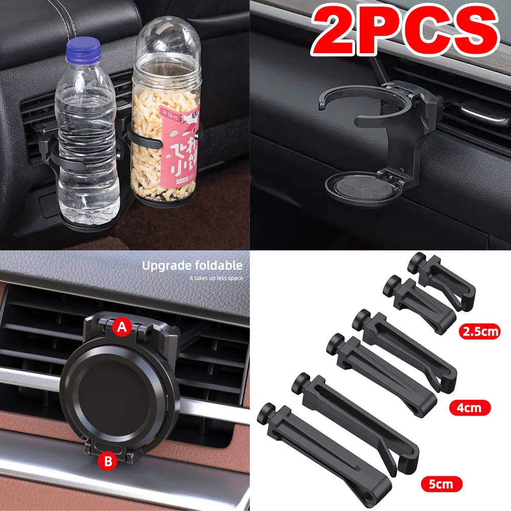 1/2PCS Foldable Car Truck Water Bottle Ashtray Car Air Vent Drink Cup Bottle Holder Water Bottle Holder Stands Cup Rack for Auto