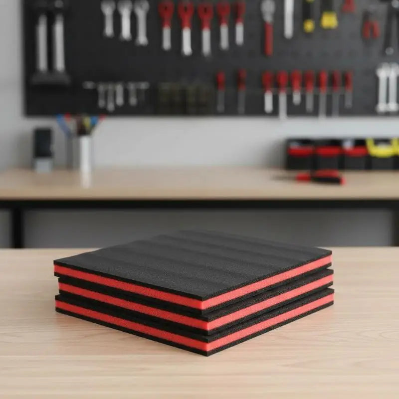 Toolbox Foam Inserts 3Pcs High Density Custom Cut Liner Pads for Tool Box Drawer Storage Protection in Home Workshop Garage