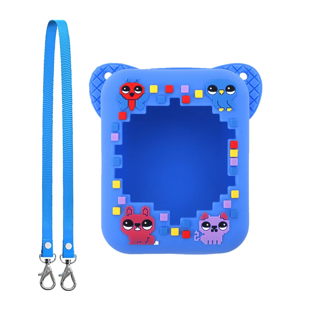 Silicone Carrying Case for Bitzee Interactive Toy Digital Pet Protective Cover with Lanyard Waterproof Shockproof Protective Cas