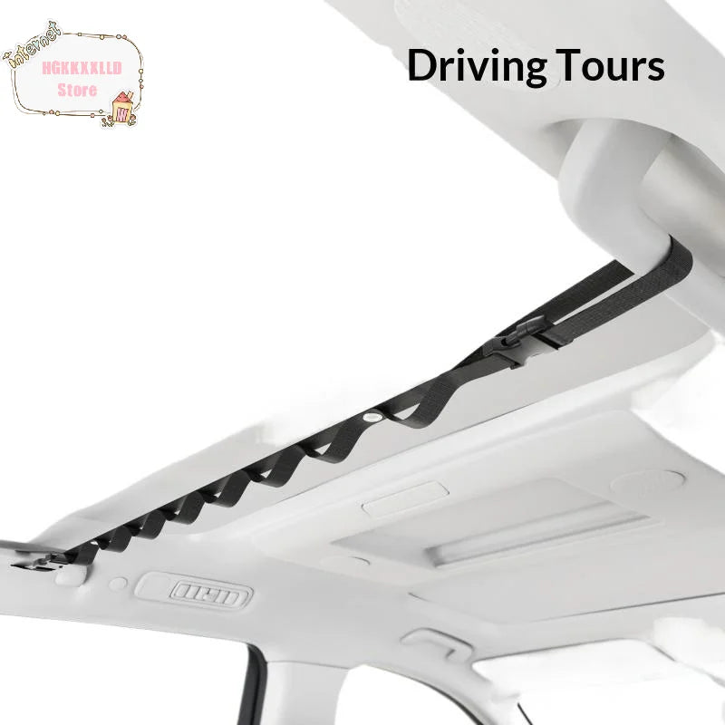 *_*Car Clothes Drying Rope Adjustable Multifunctional Hanging Hanger for Vehicle Rear Seats Road Trip Camping Travel Use