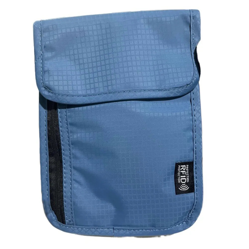 Anti-Theft RFID Passport Bag Rfid-Blocking Neck Hanging Neck Wallet Storage Organizer Multifunction Document Credit Case