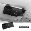 Magnetic Leather Storage Sunglasses Case Car Sun Visor Holder For SAAB Turbo X Monster 9-2X GT750 92 Sweden Decal