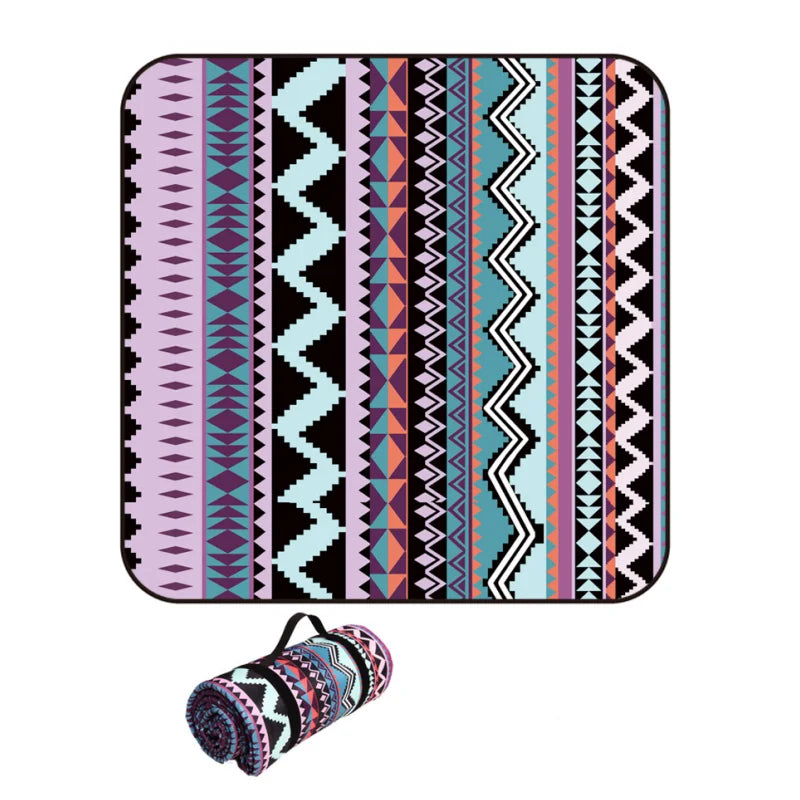 Outdoor Picnic Blanket Waterproof Extra Large Camping Mat Thickness 4mm 3-Layers Beach Blanket Rolling Up Packaging Park Blanket
