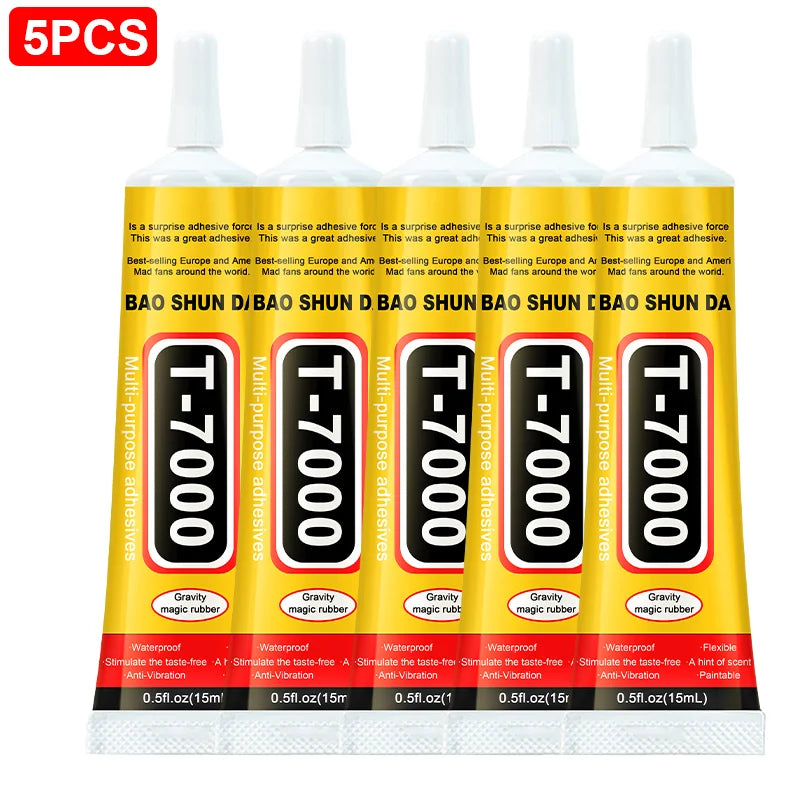 T-7000 - Black Strong Adhesive, High Performance Waterproof Adhesive for Precision Maintenance, Ideal for Phones, Electronics, Jewelry and Electronics, DIY Manufacturing.