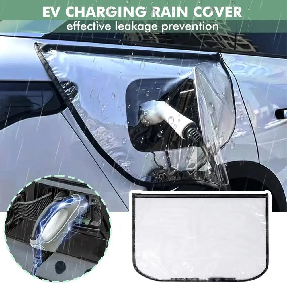 EV Charger Plug Rain Cover Magnet Charging Port Waterproof Cover Accessories Charging Protective Car D9S0