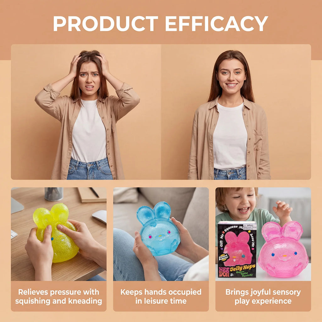 NEW NEEDOH Rabbit Decompression Ball Squeeze Toys Slow Rebound Stress Relief Office Rebound Relax Fidget Toys Kids Adult Gift