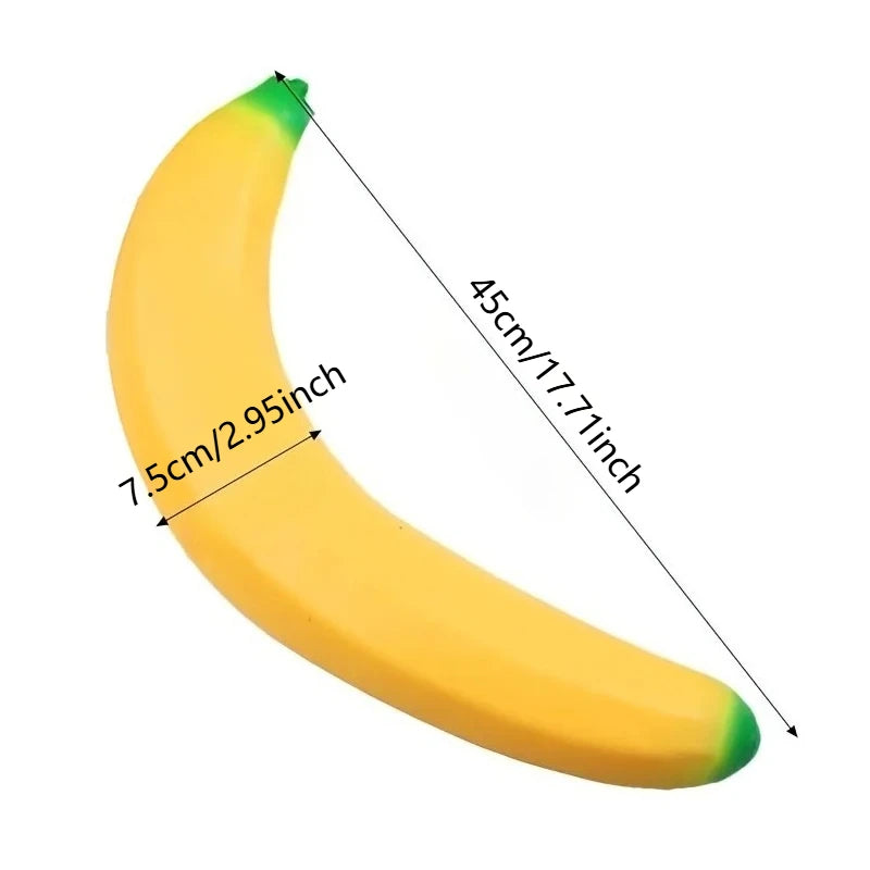 Giant Banana Squishy Toy Fake Banana Squeeze Toy Squishy Stress Relief Fidget Toy Slow Rising Desk Accessory for Adults Gifts