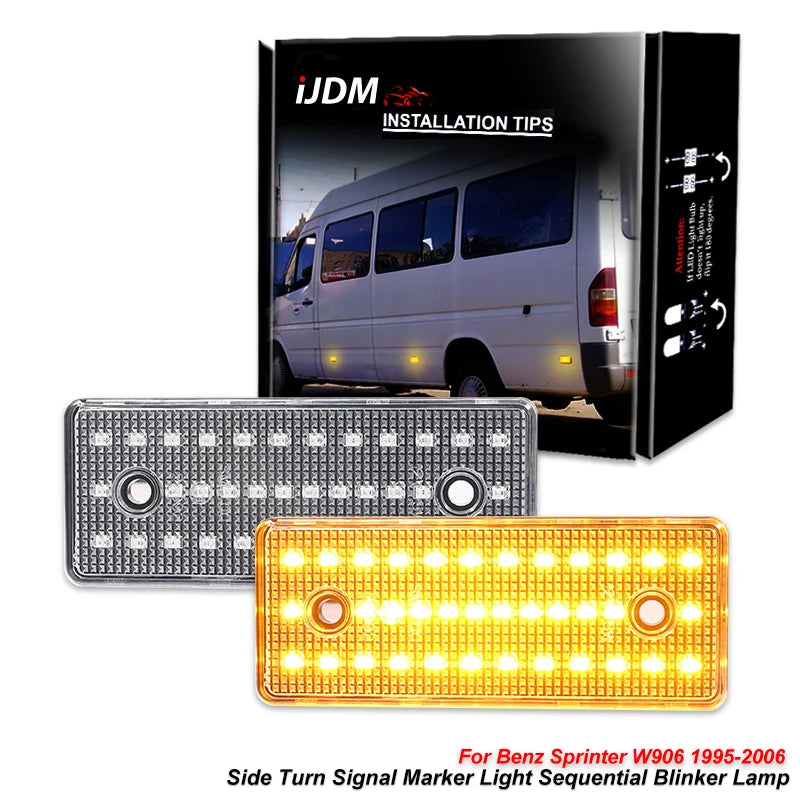 iJDM For Benz Sprinter W901 W902 W903 W904 W905 Classic W909 For VW LT Parking Clearance Side Marker Lights Turn Signal Lamps