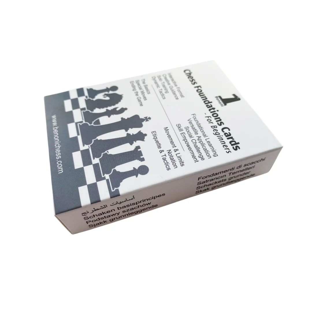 Chess Foundation Flashcards for Beginners – 54-Card Deck & Pocket Guide | 62 Lessons, Rules, Tactics & Setup