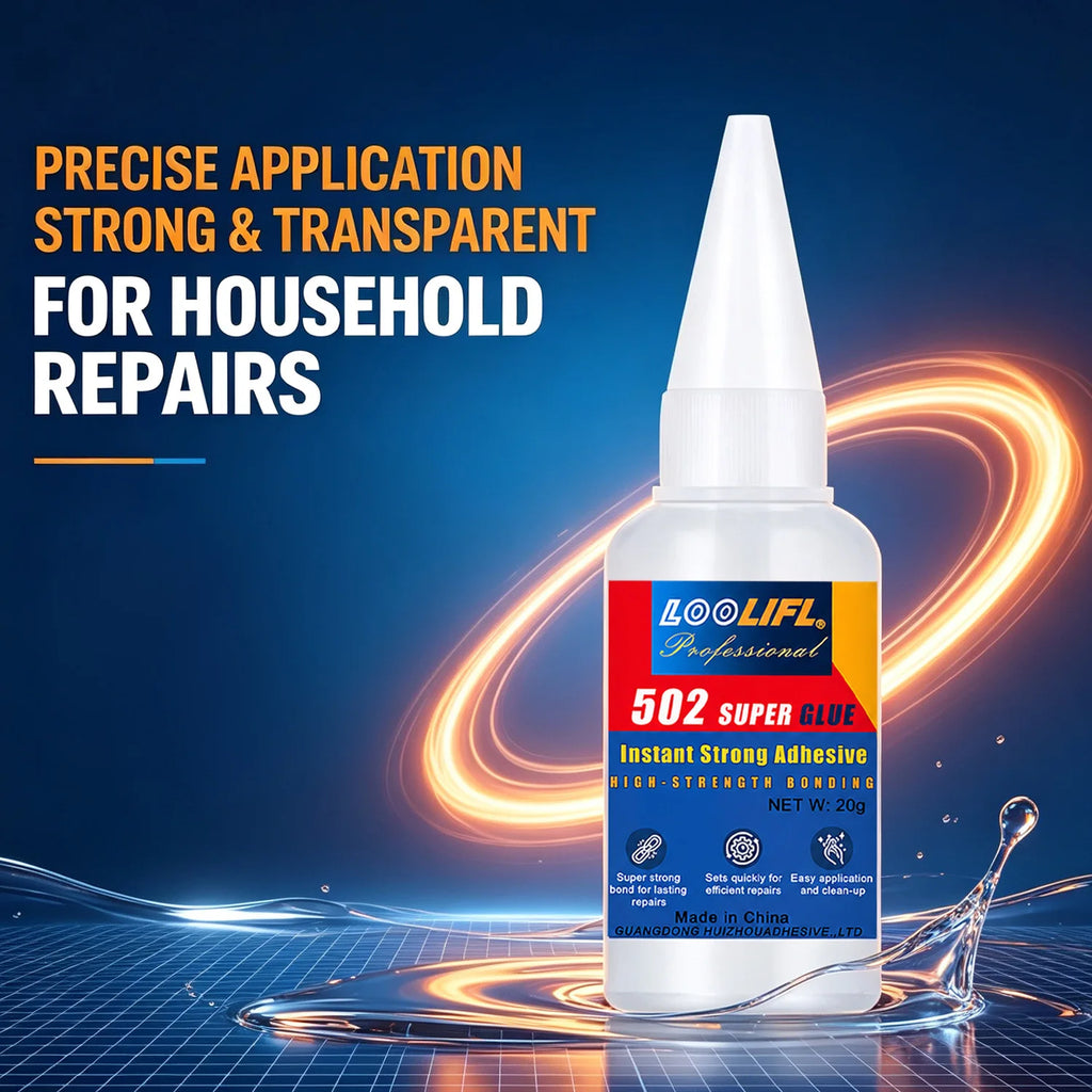 502  cyanoacrylate Instant Super Glue High Strength Adhesive with Multipurpose Repair Glue for Craft Metal Plastic Ceramic Wood