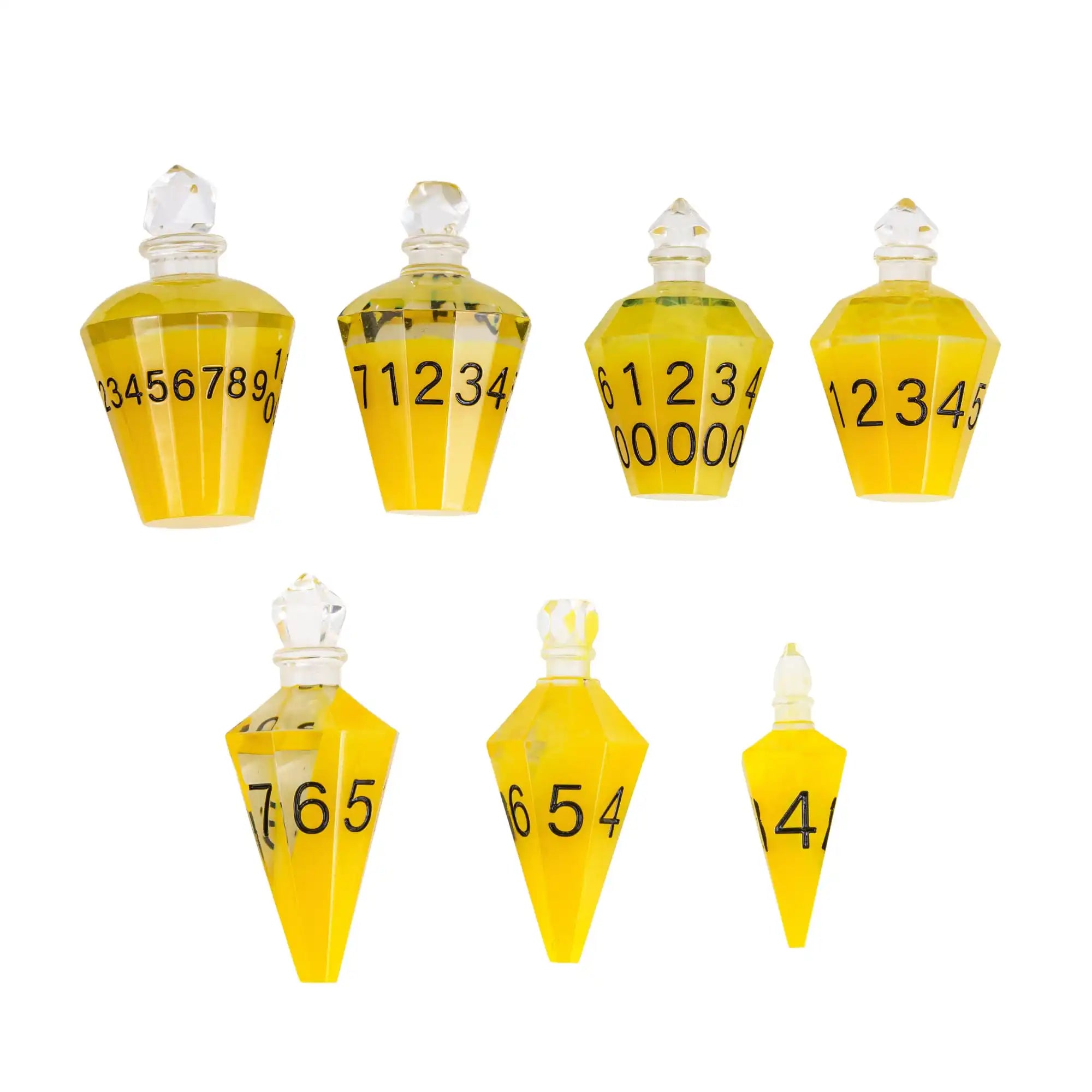 7 Potion Bottles Sharp Edges Dice DND New Style Polyhedral Dice Set Handcrafted D4-D20 for Role Playing Game Board Games TRPG