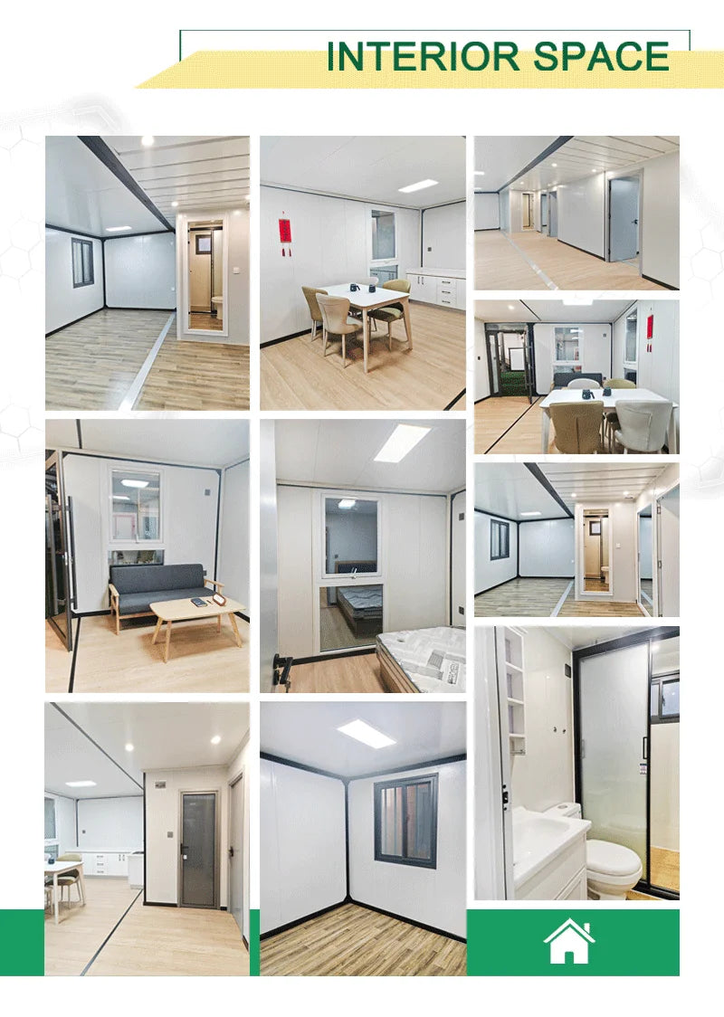 3 Bedrooms Expandable Container House 2 Story Fold Up Portable Office Prefab Modular Waterproof Eco-Friendly Modern Design