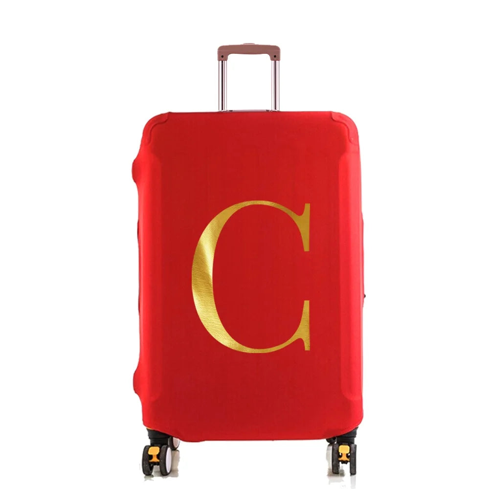 Luggage Cover Protector Elastic Fashion Suitcase Dust Cover Fit 18-28 Inch Trolley Baggage Letter Name Print Travel Accessories