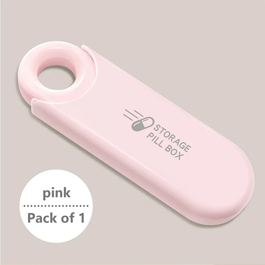 Portable Colorful 3 Spaces Medicine Case Health Care Container Case Pill Box Splitters Travel Pill Box Tiny Box Easy to Carry