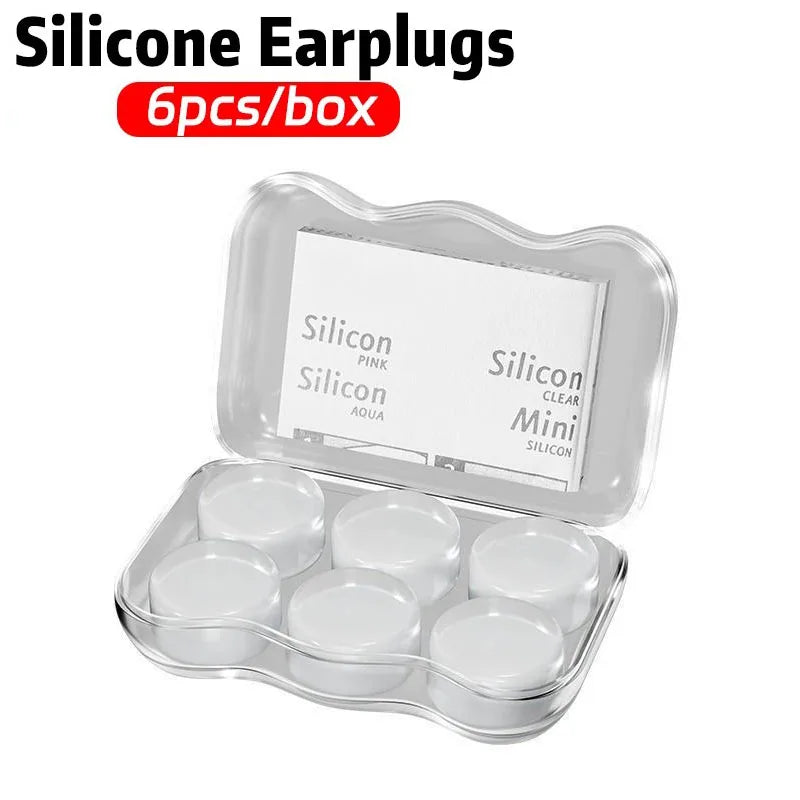 Transparent Soft Silicone Gel Earplugs Silent Noise Cancelling Sleeping Ear Plug Waterproof Swimming Ear Protection Earplug