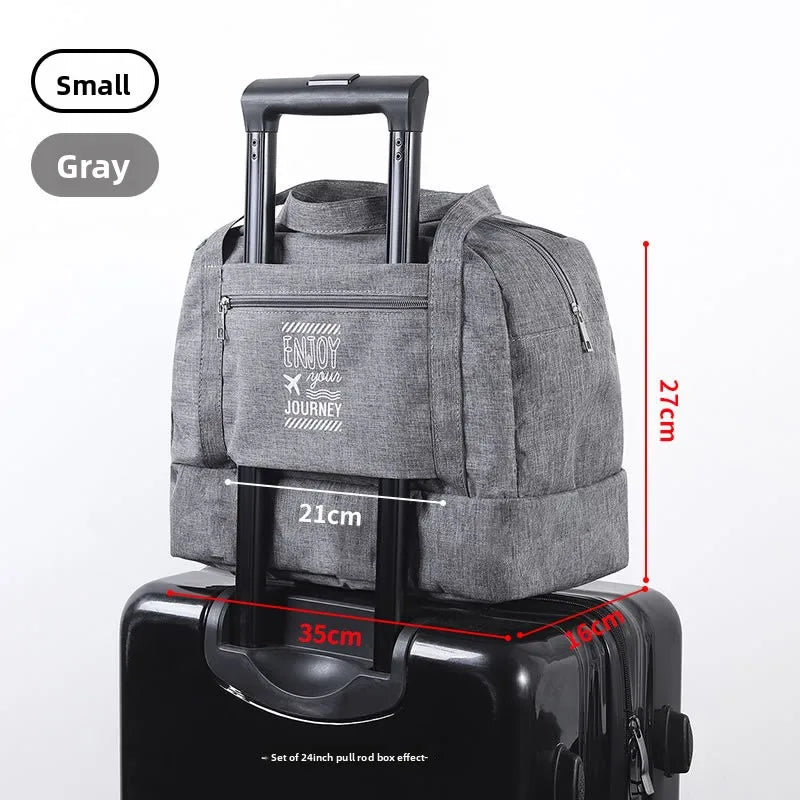 Double-Layer Waterproof Travel Bag for Gym & Swimming -Portable Handheld Dry/Wet Separation Cosmetic Toiletry Storage Unisex Bag