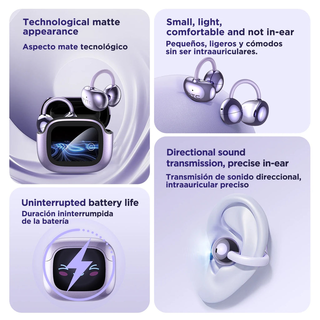 Bluetooth Wireless Headset HTC NE32 TWS Bluetooth 6.0 HiFi Sound IPX5 Waterproof Wireless Earbuds Headphones Type C Choice