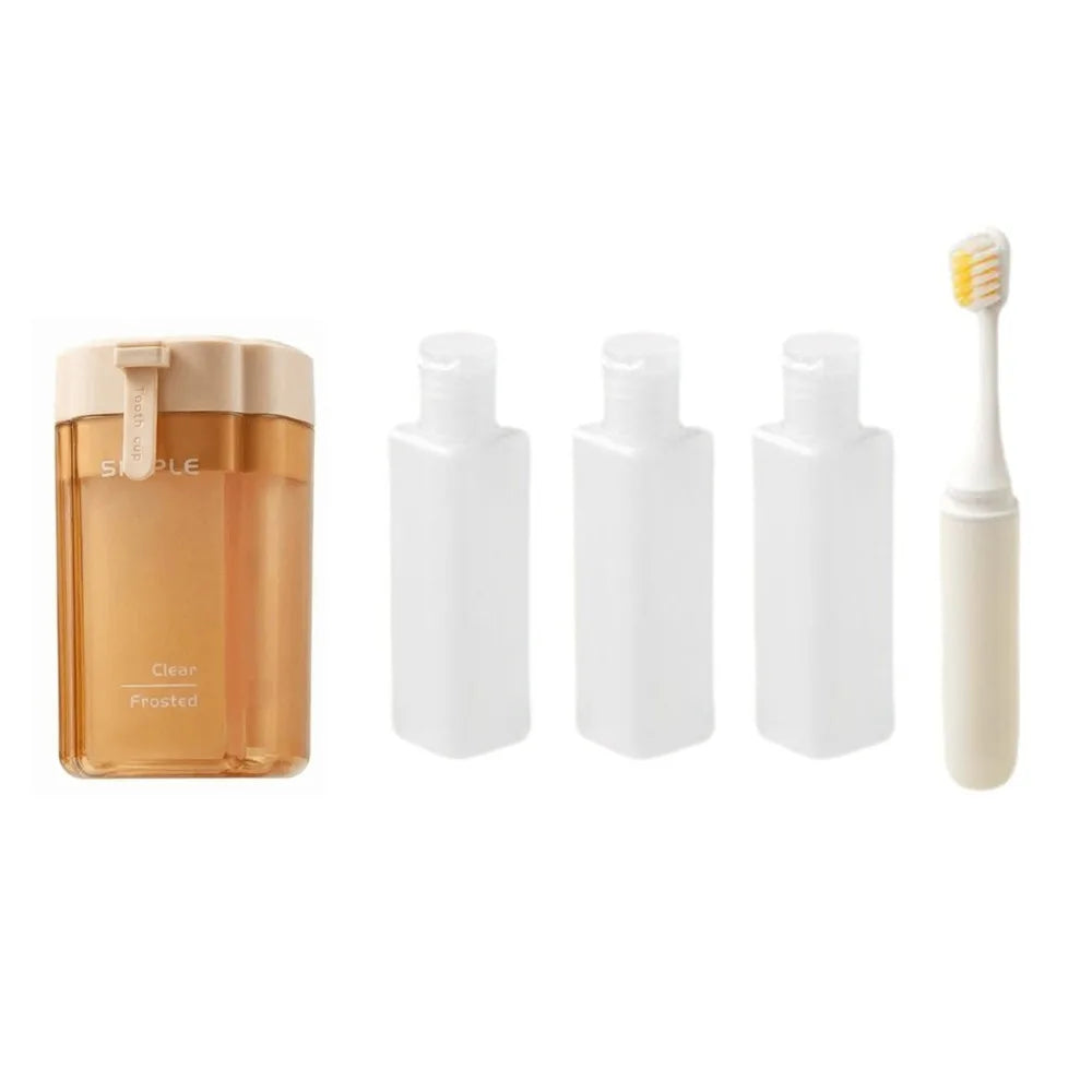 Plastic 4 in 1 Travel Bottle Set Detachable Leak-proof Travel Tube Sets Space Saving Refillable Liquid Dispenser Bottle