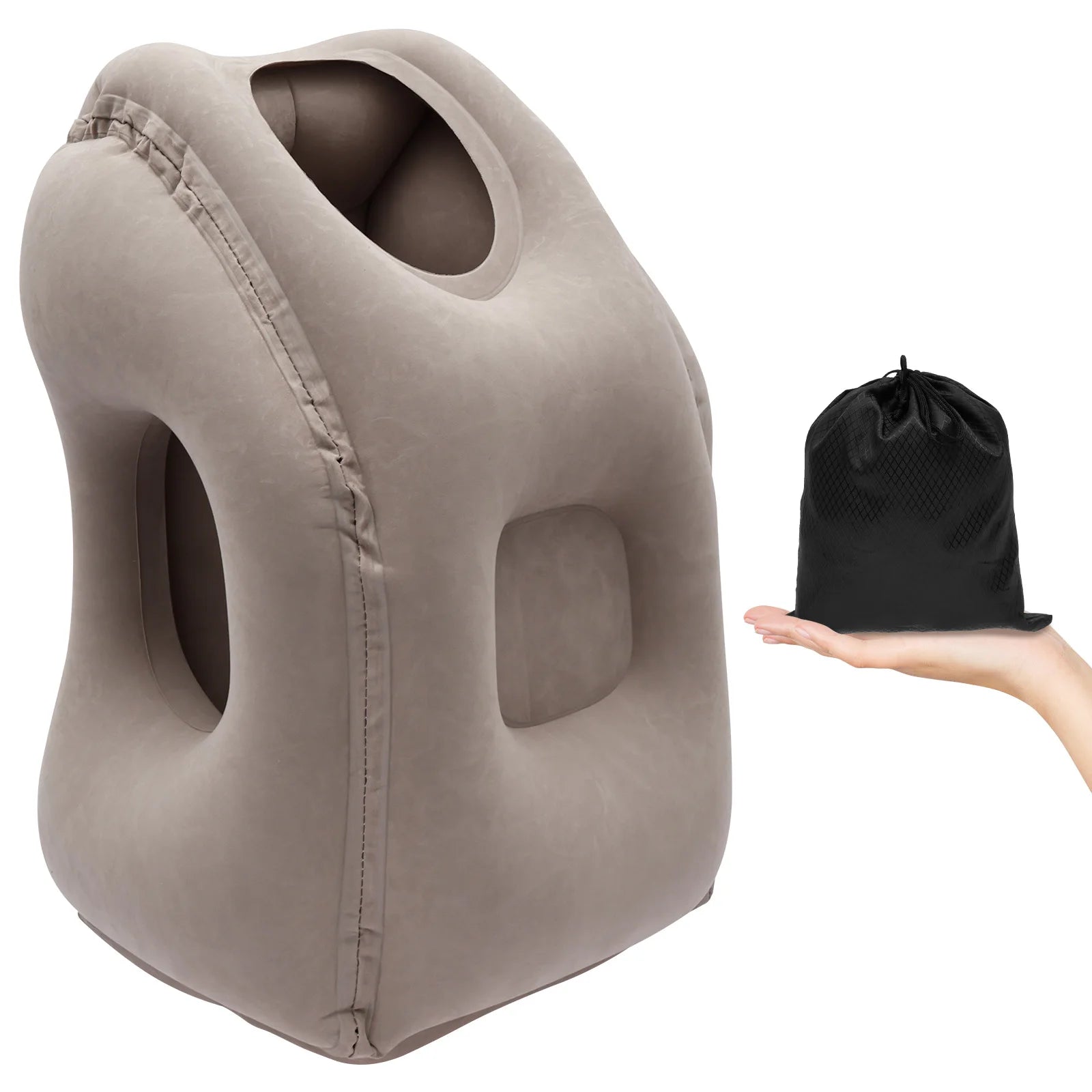 Inflatable Travel Pillows Neck And Head Chin Sleeping Support Cushions for Airplane Plane Car Office Rest Pillows Napping