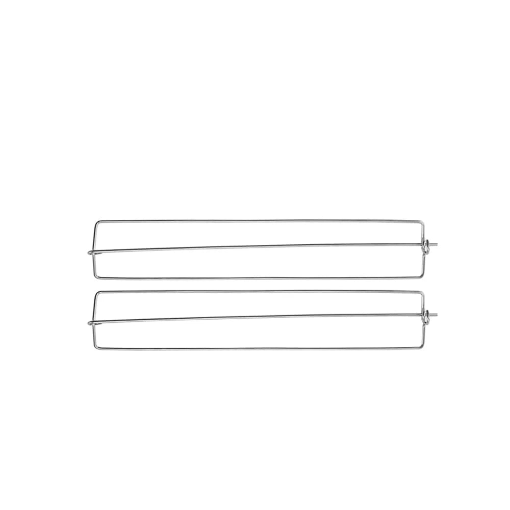 LMETJMA Chicken Wing BBQ Fork Stainless Steel Grilled Chicken Wing Rack Barbecue Wing Rails for Grilling Chicken Wings