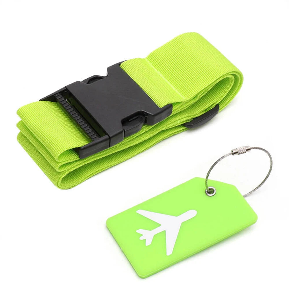 Luggage Strap Set with Luggage Tag Multiple Colors of Luggage Straps Suitable for Various Types of Luggage Suitable for Travel
