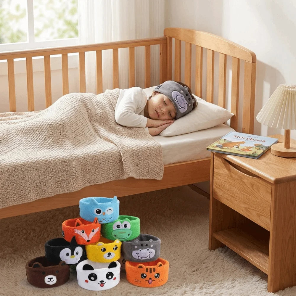 Soft Bluetooth Headphones Eye Mask Thin Speakers Elastic Eye Mask Children's Sleep Earphones Comfortable Wear Volume Limited