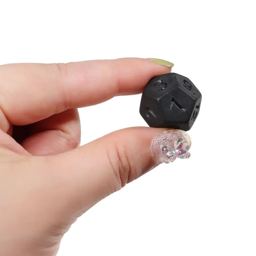 7Pcs/Set Polyhedral Black Dice Set Game Dice For TRPG DND Accessories Polyhedral Dice For Board Card Game Math Games