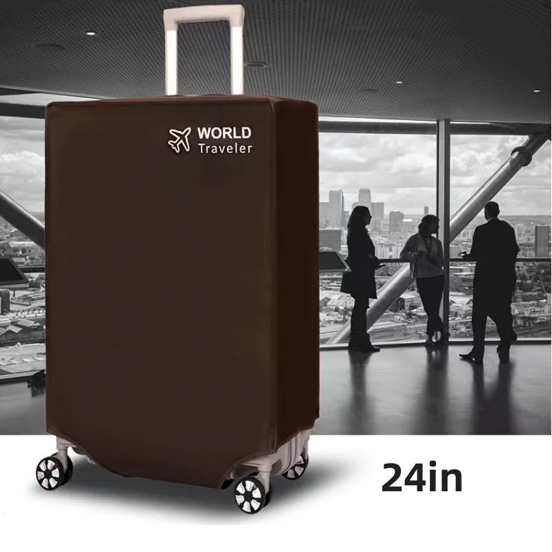1pc durable luggage dust cover for world travelers - elastic and scratch resistant luggage protection cover, suitable for 18-32