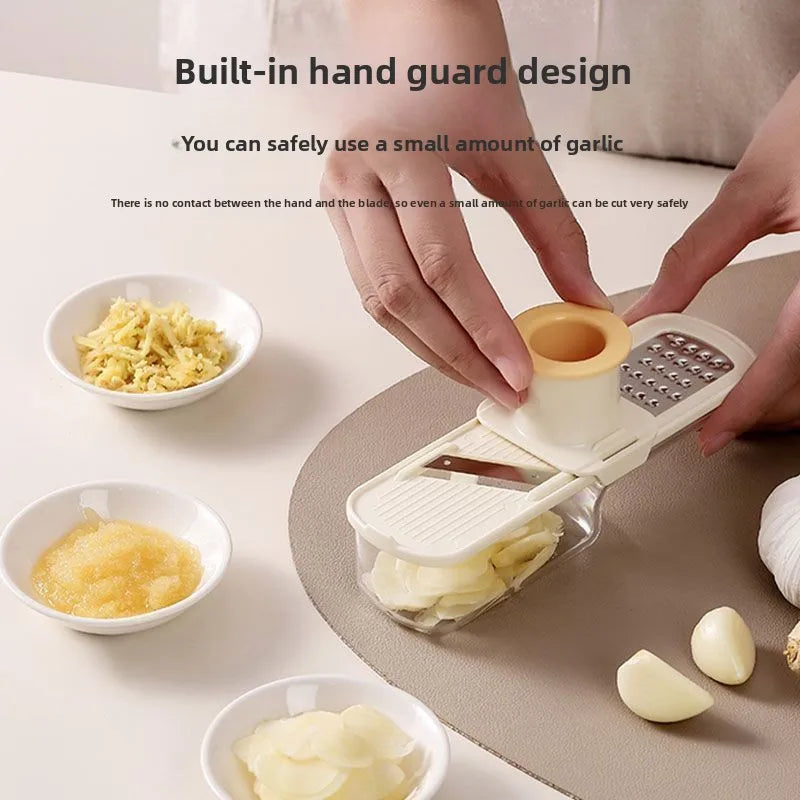 1Pcs 3-in-1 Multifunctional Manual Ginger and Garlic Grinder Home Kitchen Slicer All Grinder Kitchen Tools