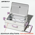 Side Opening Rolling Luggage Wide Trolley Travel 1:9 Deep Warehouse Suitcase with Skating Spinner Wheels TSA Lock PC Material 20